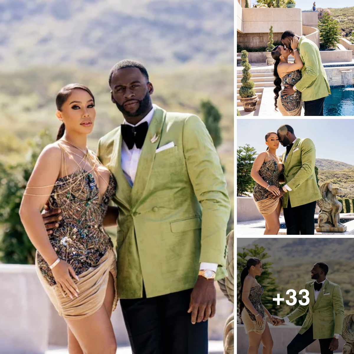 NBA player Draymond Green poses for a gorgeous engagement photo with ...